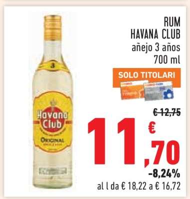 Rum Havana Club Añejo 3 Años