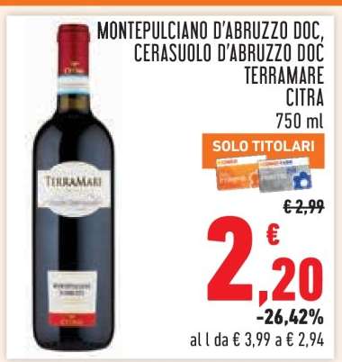 Montepulciano d'Abruzzo DOC, Cerasuolo d'Abruzzo DOC Terramarè Citra