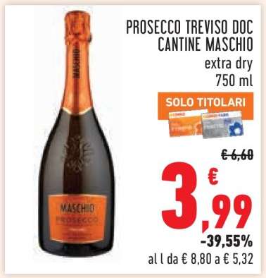 PROSECCO TREVISO DOC CANTINE MASCHIO