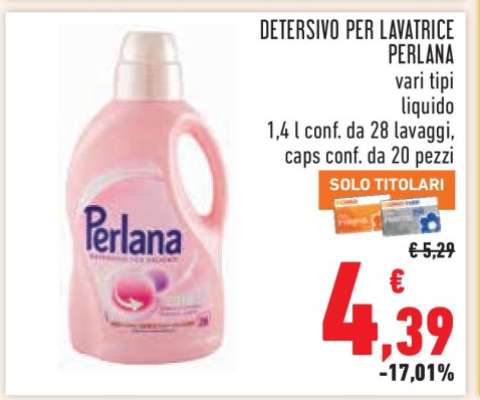 Detersivo per lavatrice Perlana