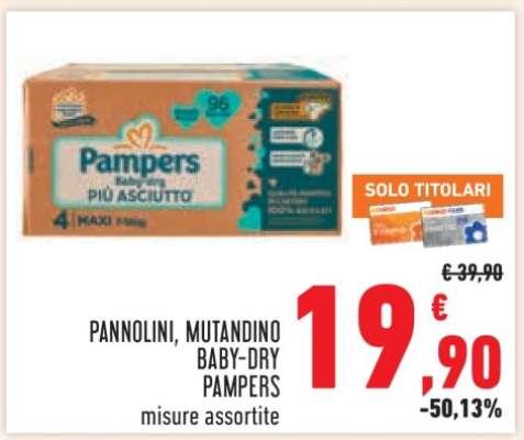 PANNOLINI, MUTANDINO BABY-DRY PAMPERS