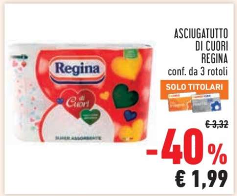 ASCIUGATUTTO DI CUORI REGINA