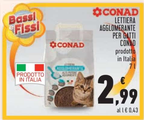 CONAD Lettiera agglomerante per gatti