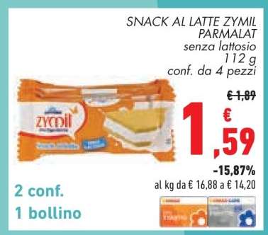 SNACK AL LATTE ZYMIL PARMALAT