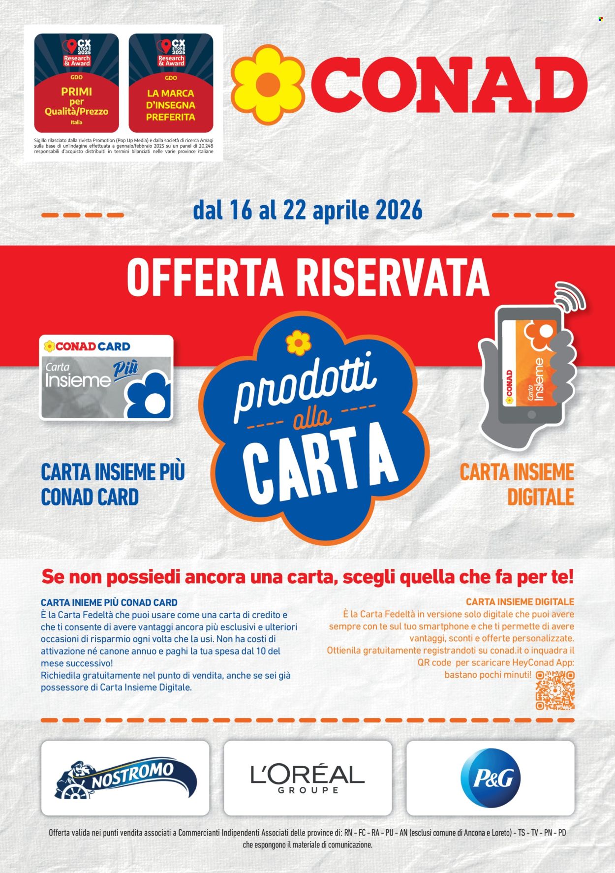 Volantino Conad - 16/4/2026 - 22/4/2026. Pagina 1