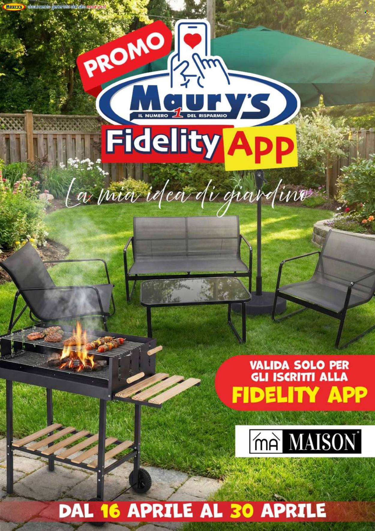 Volantino Maury's - 16/4/2026 - 30/4/2026. Pagina 1