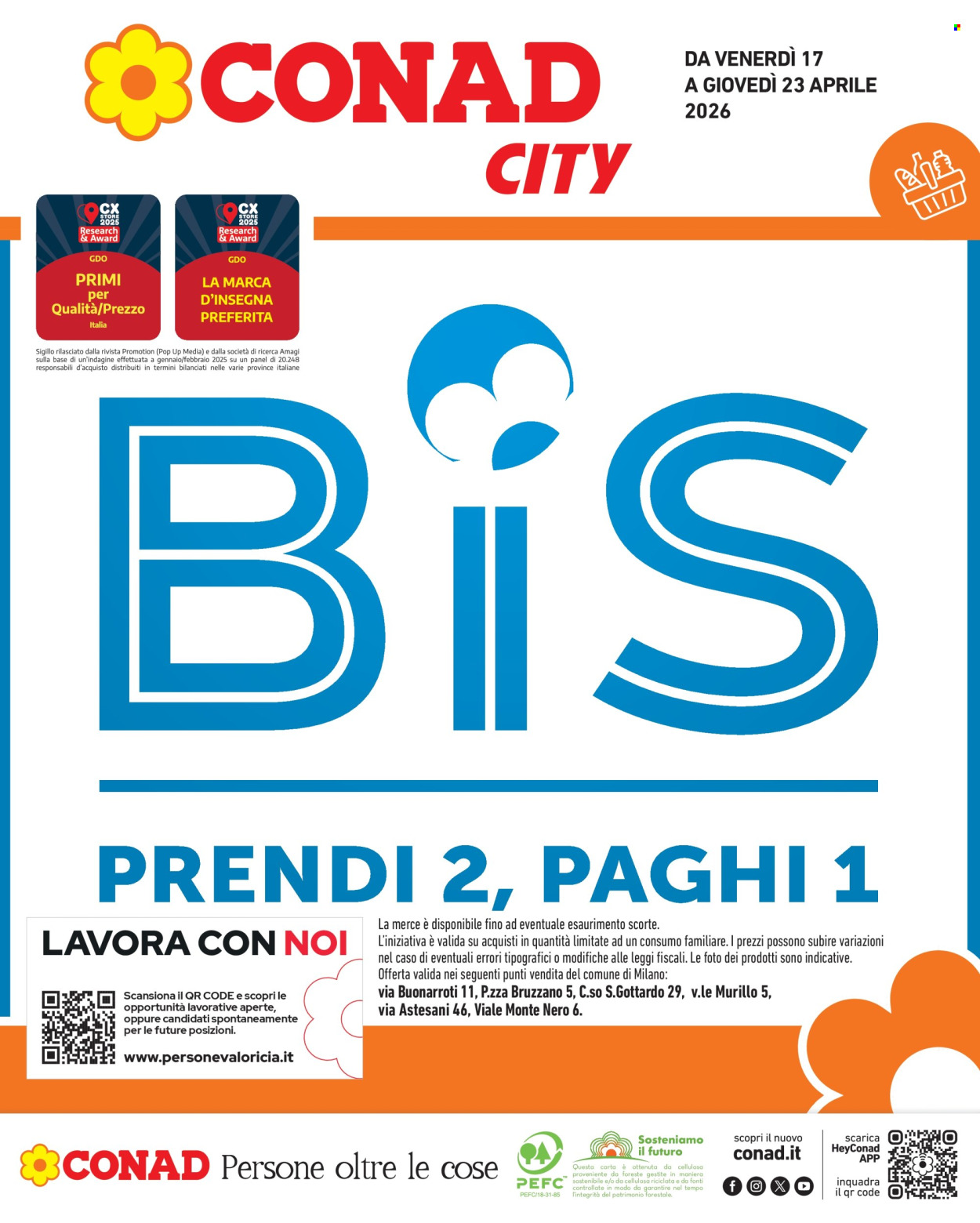 Volantino Conad City - 17/4/2026 - 23/4/2026. Pagina 1