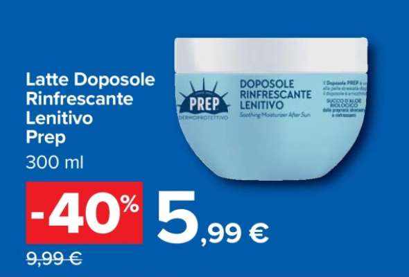 Latte Doposole Rinfrescante Lenitivo Prep