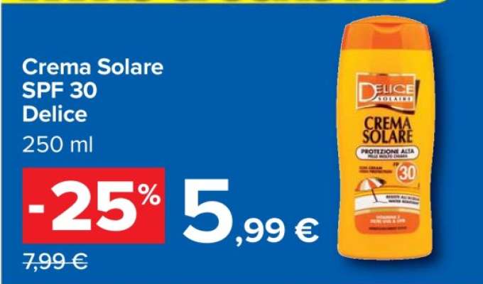 Crema Solare SPF 30 Delice