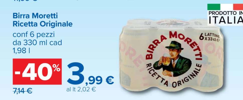 BIRRA MORETTI RICETTA ORIGINALE