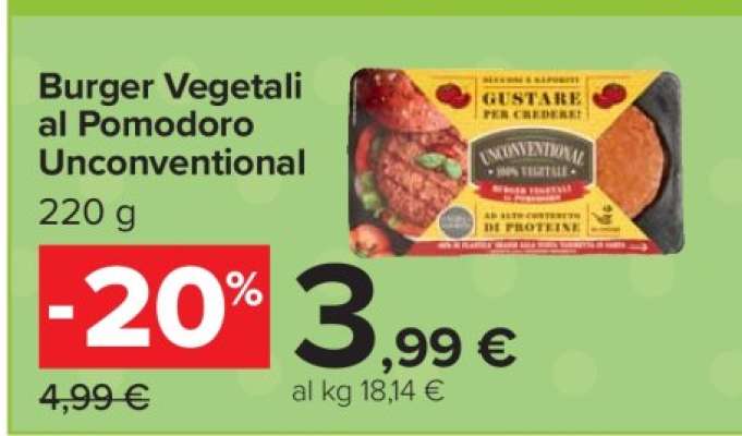 Burger Vegetali al Pomodoro Unconventional