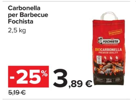 Carbonella per Barbecue Fochista