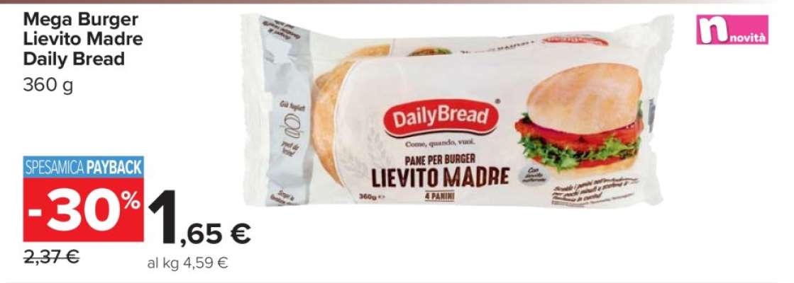 Mega Burger Lievito Madre Daily Bread