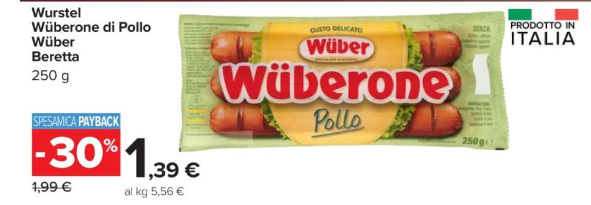 Wurstel Wüberone di Pollo