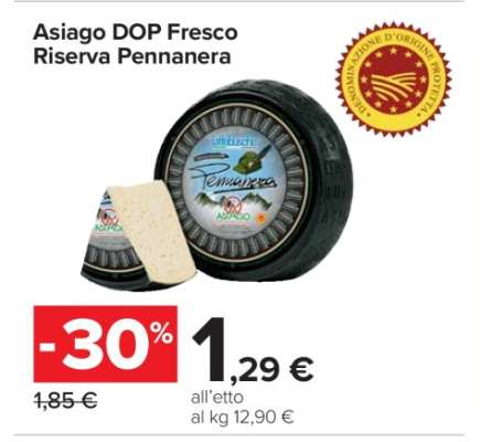 Asiago DOP Fresco Riserva Pennanera