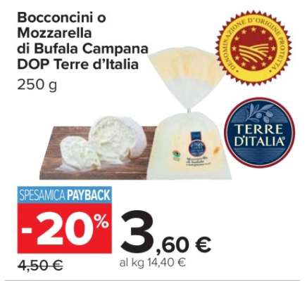 Bocconcini o Mozzarella di Bufala Campana DOP Terre d’Italia