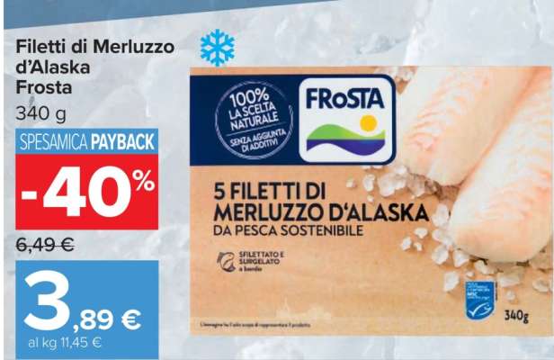 FILETTI DI MERLUZZO D'ALASKA FROSTA