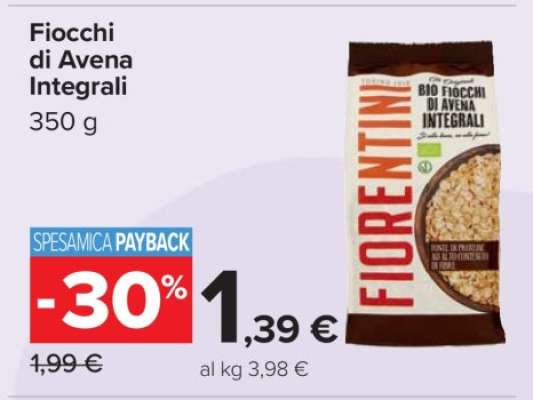 Fiocchi di avena integrali