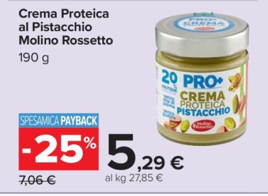 Crema Proteica al Pistacchio Molino Rossetto