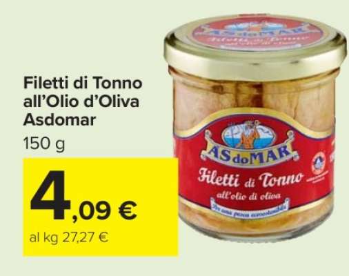 Filetti di Tonno all’Olio d’Oliva Asdomar
