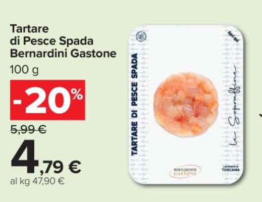 Tartare di Pesce Spada Bernardini Gastone