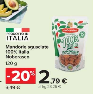 Mandorle sgusciate 100% Italia Noberasco