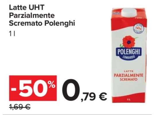 Latte UHT Parzialmente Scremato Polenghi