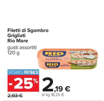 FILETTI DI SGOMBRO GRIGLIATI RIO MARE