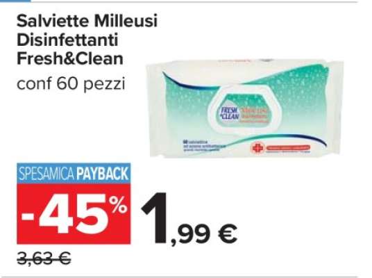Salviette Milleusi Disinfettanti Fresh&Clean