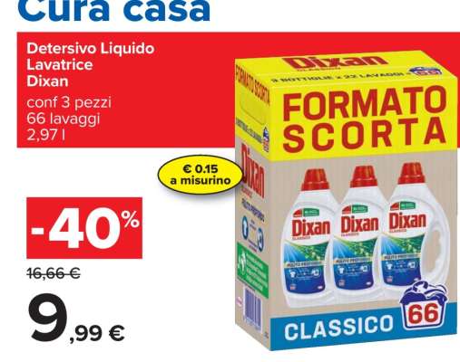 Detersivo Liquido Lavatrice Dixan