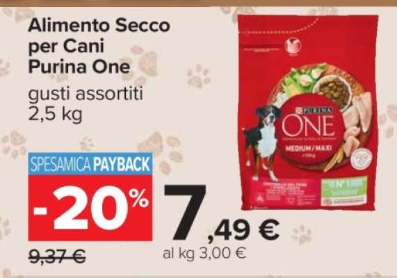 ALIMENTO SECCO PER CANI PURINA ONE