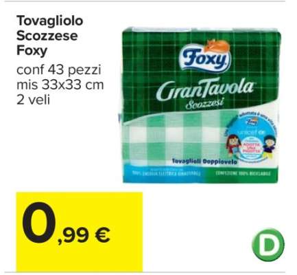 Tovagliolo Scozzese Foxy