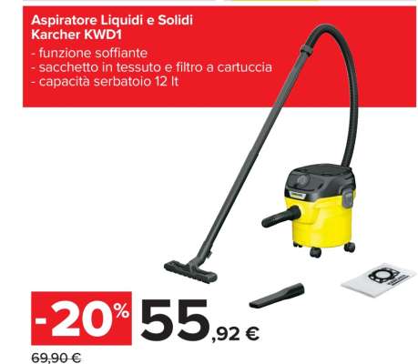Aspiratore Liquidi e Solidi KARCHER KWD1