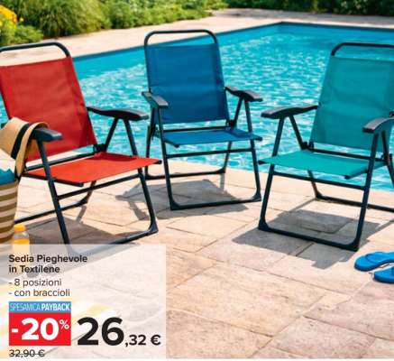 Sedia Pieghevole in Textilene