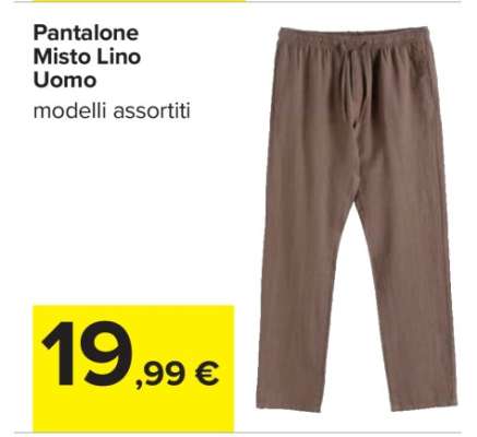 Pantalone Misto Lino Uomo