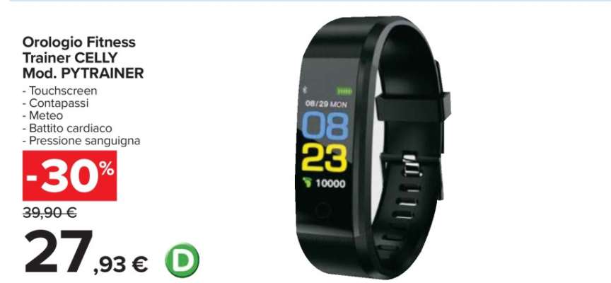 Orologio Fitness Trainer CELLY Mod. PYTRAINER