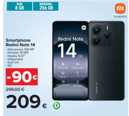 Smartphone Redmi Note 14