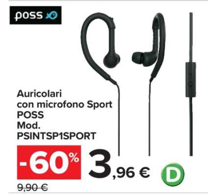 Auricolari con microfono Sport POSS Mod. PSINTSP1SPORT