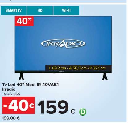 Tv Led 40” Mod. IR-40VAB1 Irradio