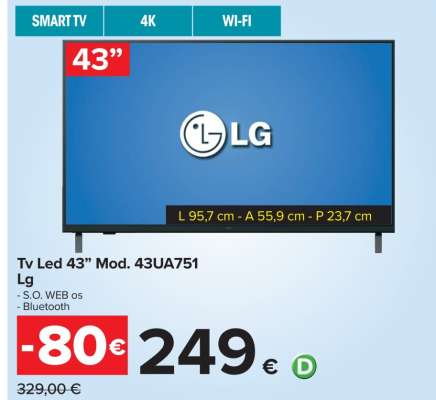 Tv Led 43” Mod. 43UA751