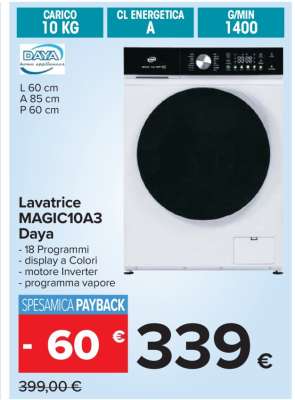Lavatrice MAGIC10A3 Daya