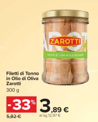 Filetti di Tonno in Olio di Oliva Zarotti