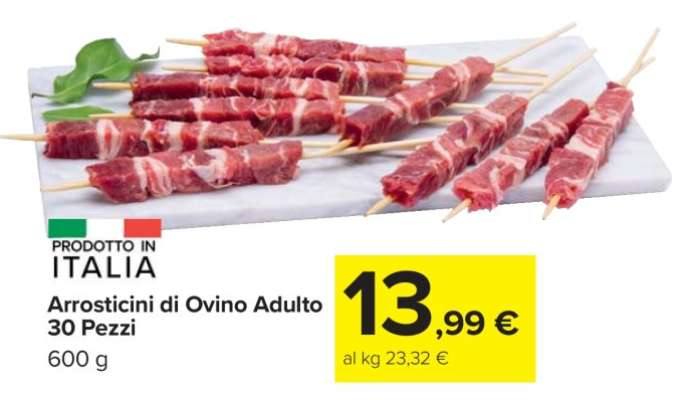 Arrosticini di Ovino Adulto 30 Pezzi