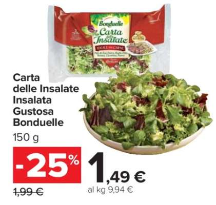 Carta delle Insalate Insalata Gustosa Bonduelle
