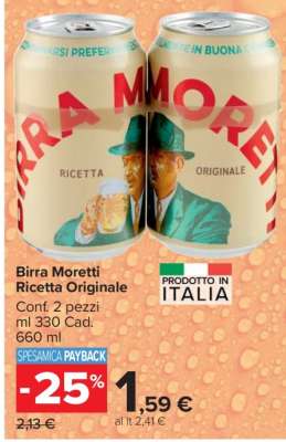 BIRRA MORETTI RICETTA ORIGINALE