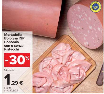Mortadella Bologna IGP Bonomia con o senza Pistacchi