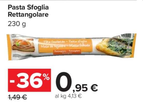 Pasta sfoglia rettangolare
