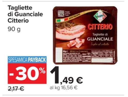 TAGLIETTE DI GUANCIALE CITTERIO