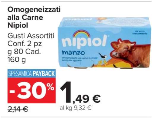 OMOGENEIZZATI ALLA CARNE NIPIOL