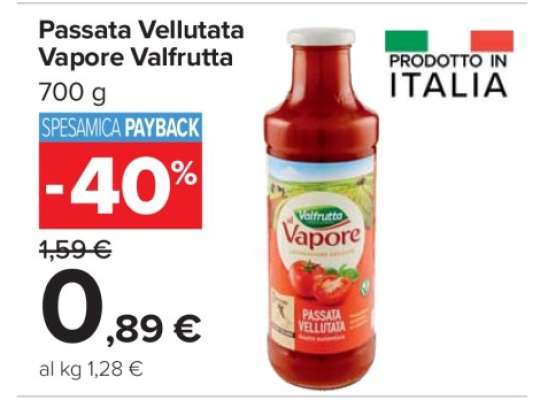 Passata Vellutata Vapore Valfrutta